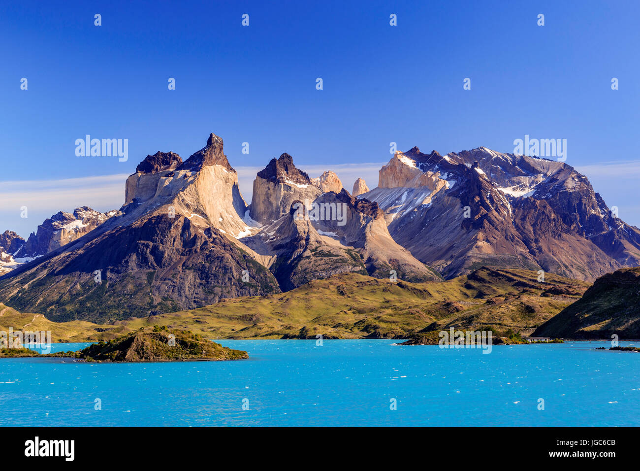 Lago Pehoe, Torres del Paine National Park, Patagonia, Chile Stock Photo