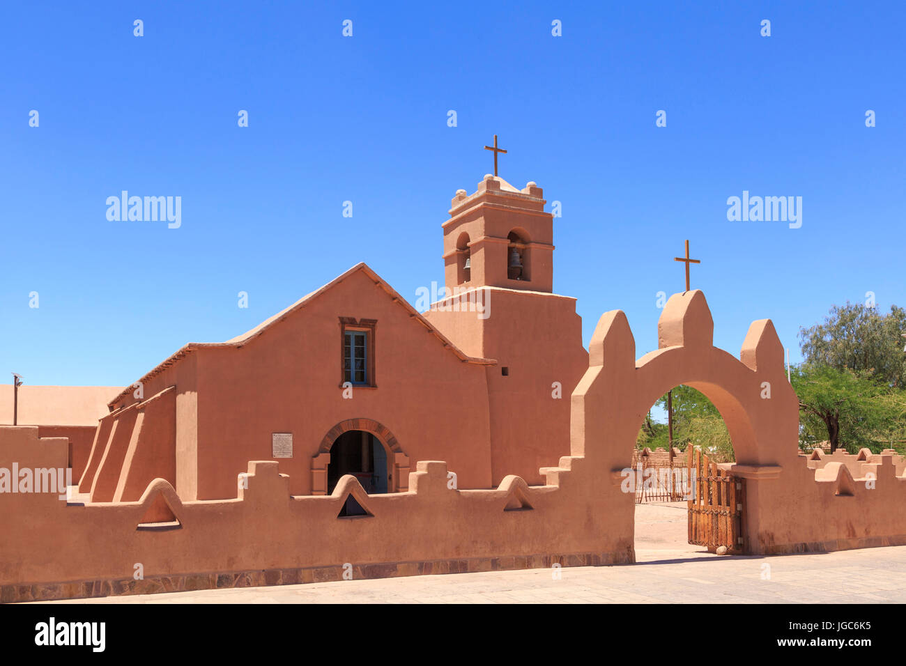 Church, San Pedro de Atacama, Chile, South America Stock Photo