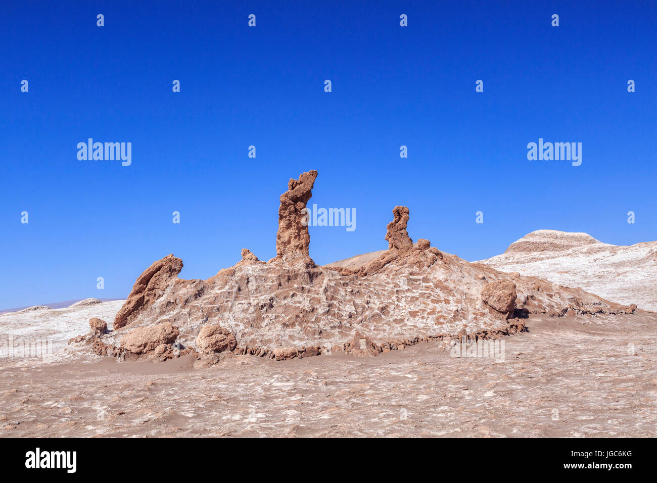 Tres Marias, The Three Marias, Valle de la Luna, Atacama Desert, Chile, South America Stock Photo