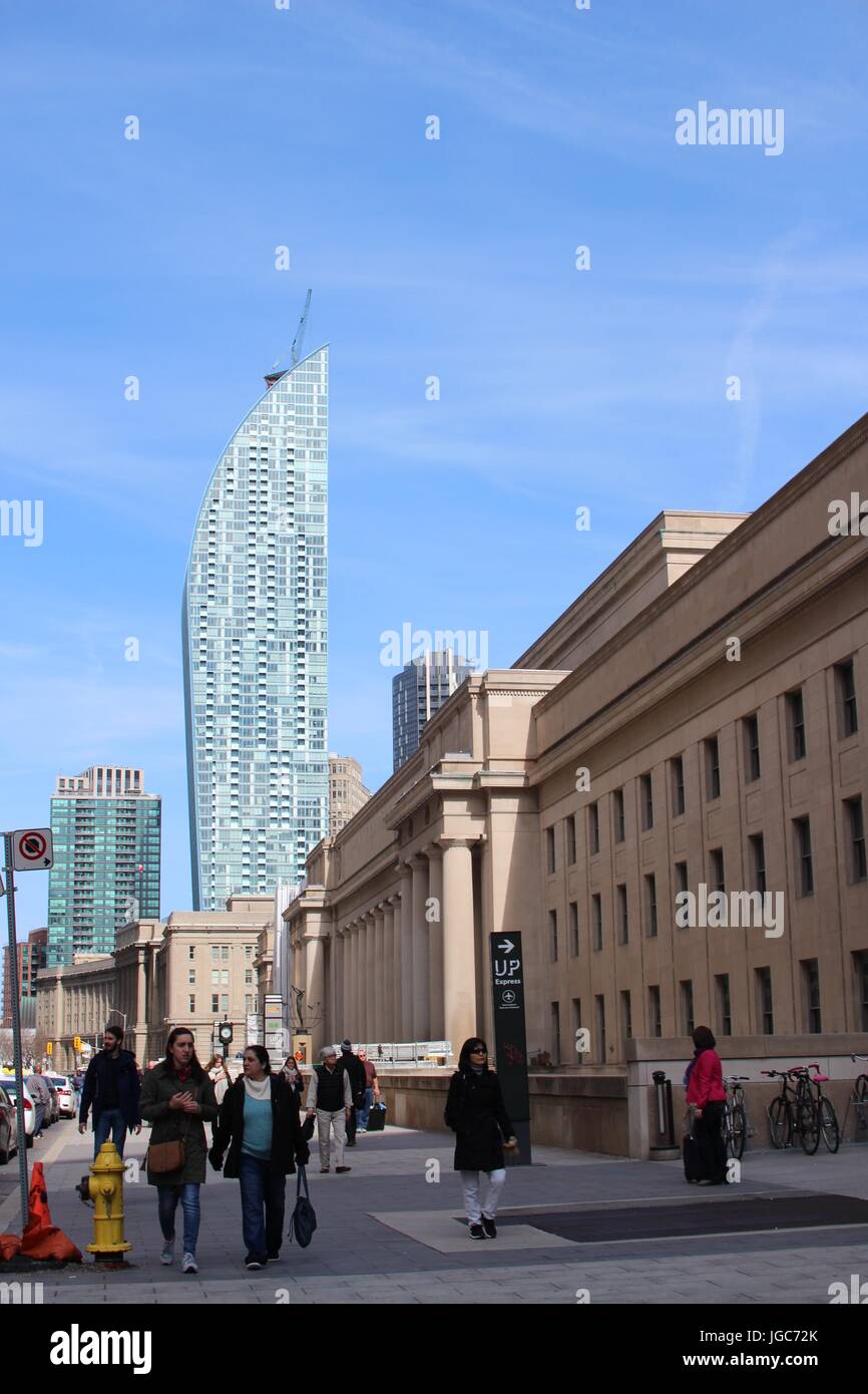 Downtown Toronto, Union Station. Stock Photo