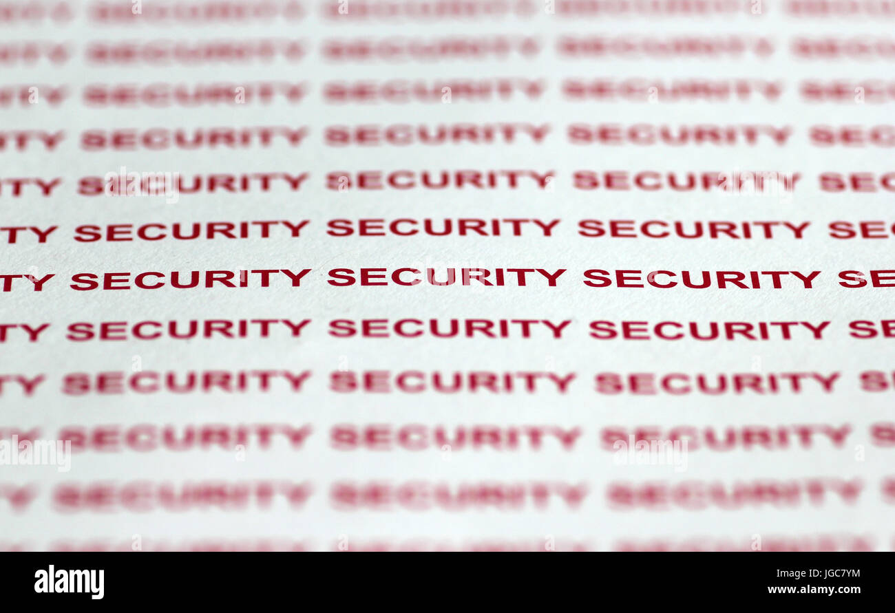 security notice Stock Photo