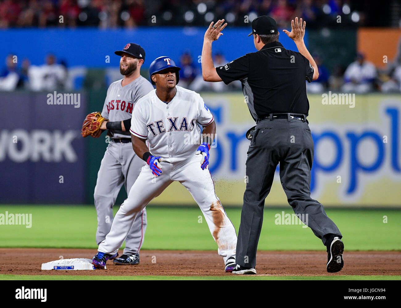 July 5th, 2017:.Texas Rangers third baseman Adrian Beltre (29) slides ...