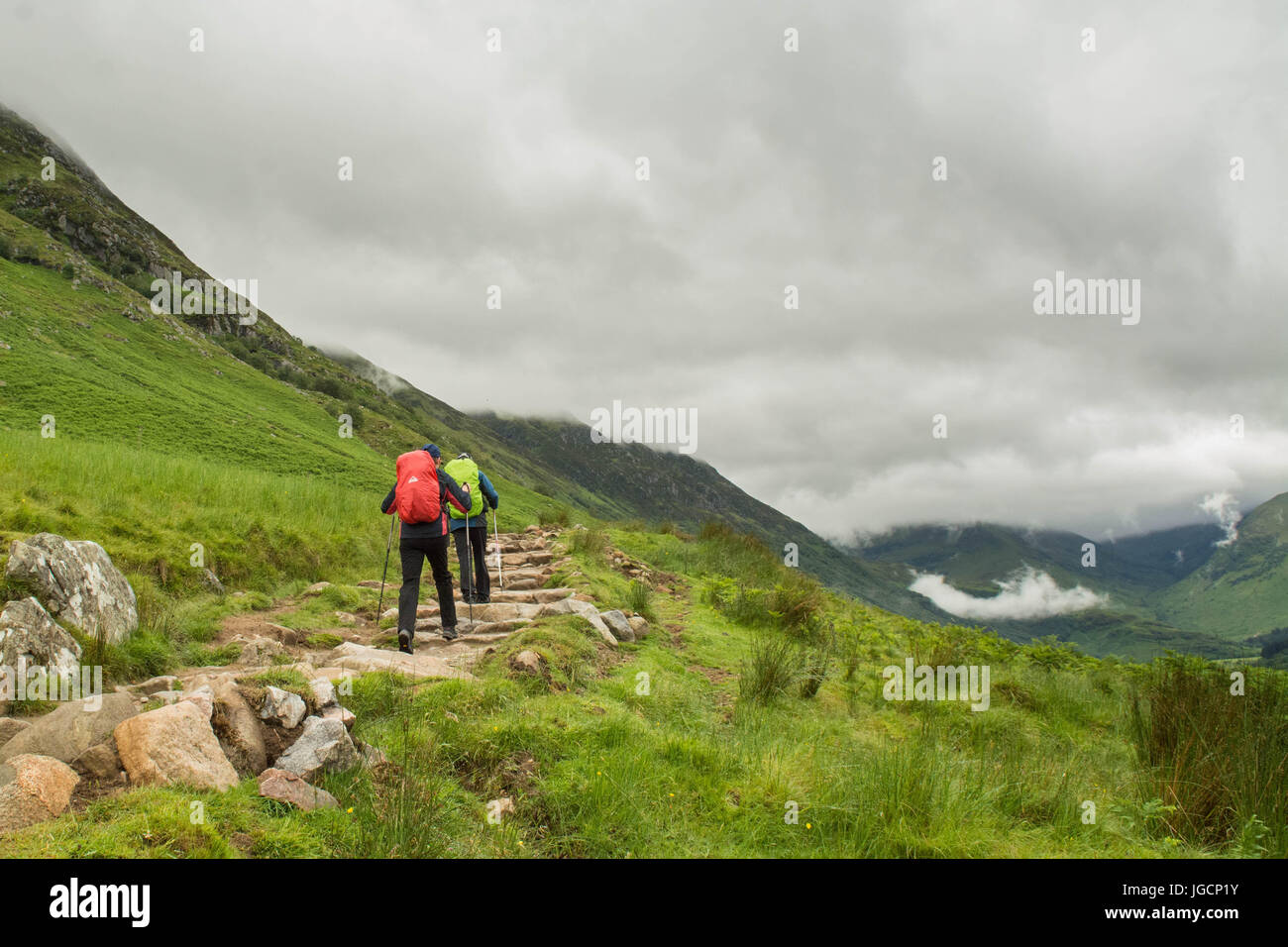 Ben Nevis, Scotland, UK 6 July 2017 UK weather thick low cloud