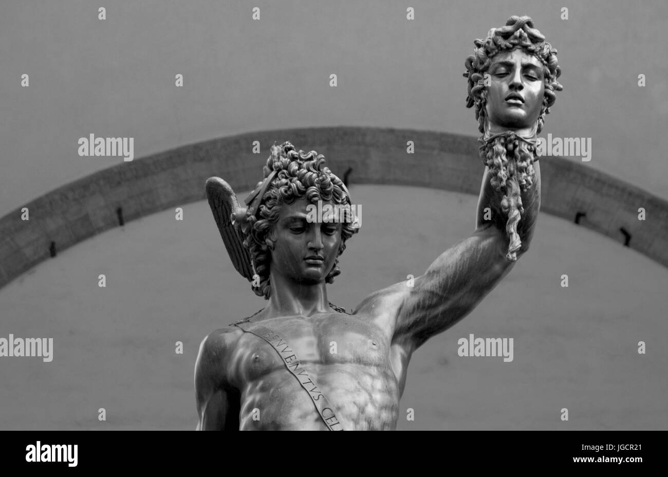Bronze sculpture, Perseo with Medusa, Florence, Italy Stock Photo