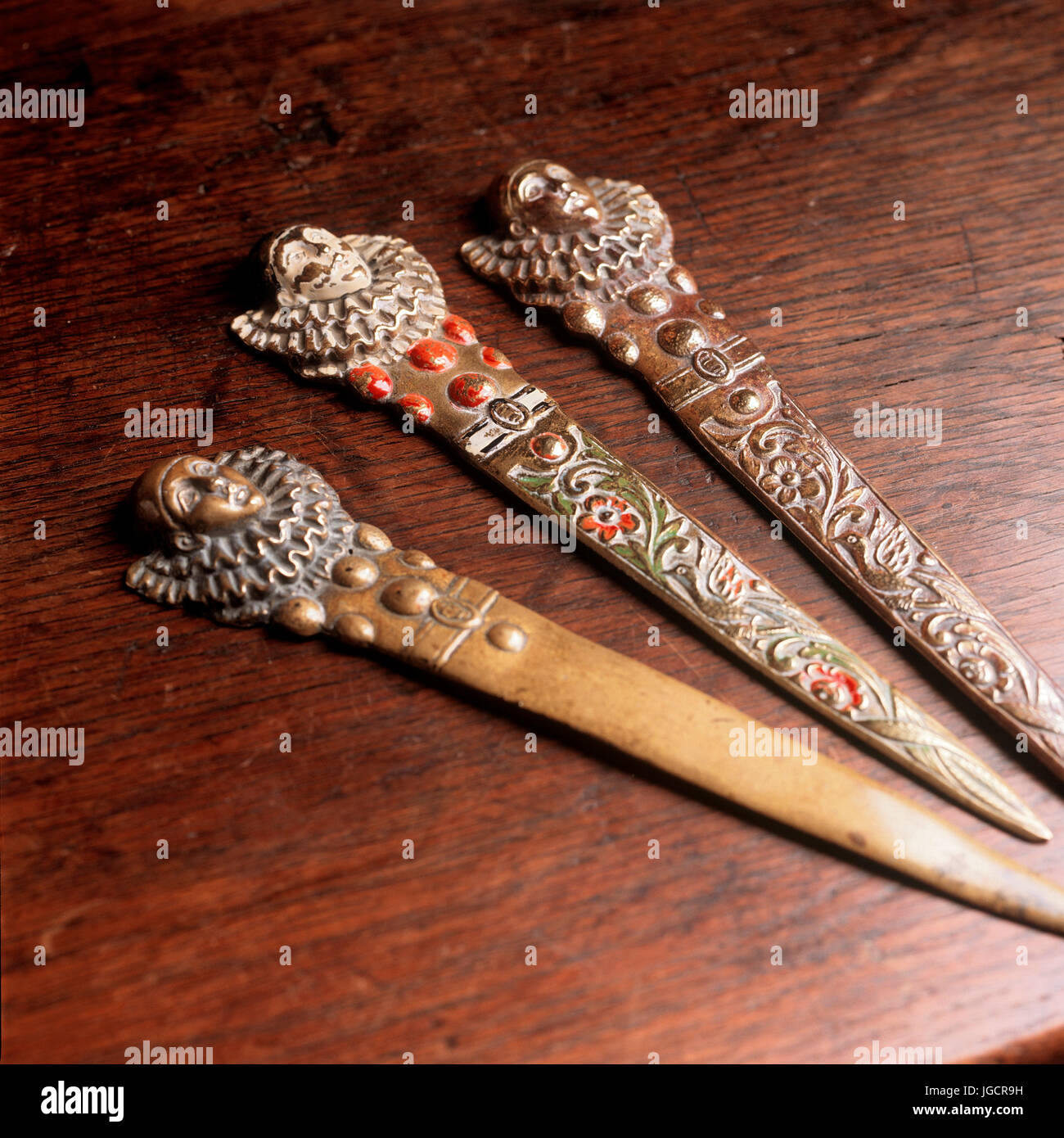 Matching letter openers Stock Photo