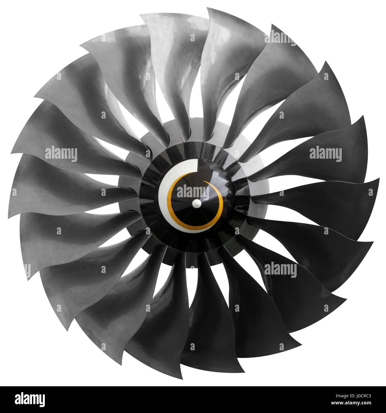 The fan of an aircraft engine isolated on white background Stock Photo Alamy