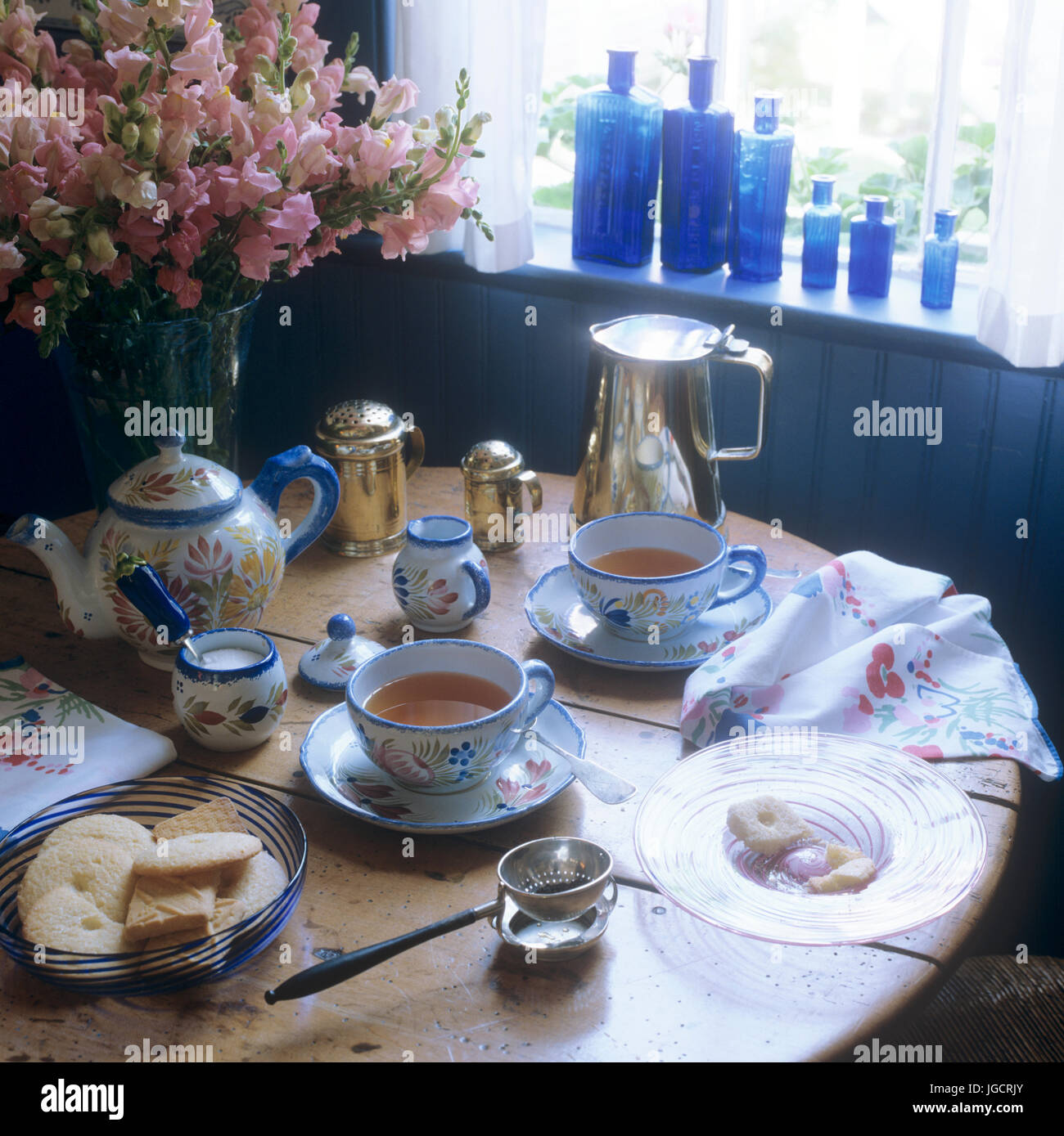 Afternoon tea setting Stock Photo