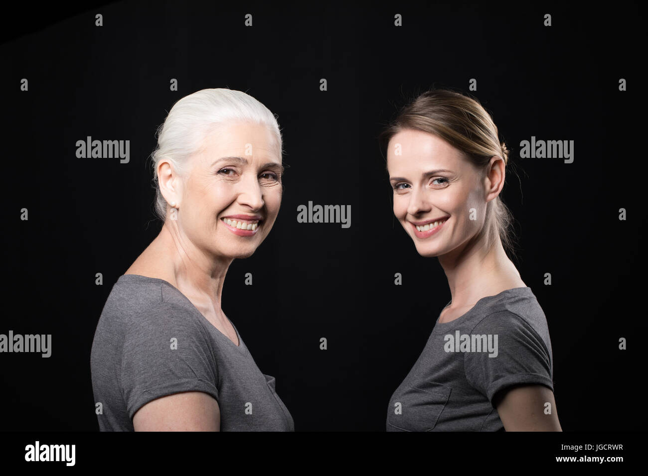 Smiling people young and old people hi-res stock photography and images ...
