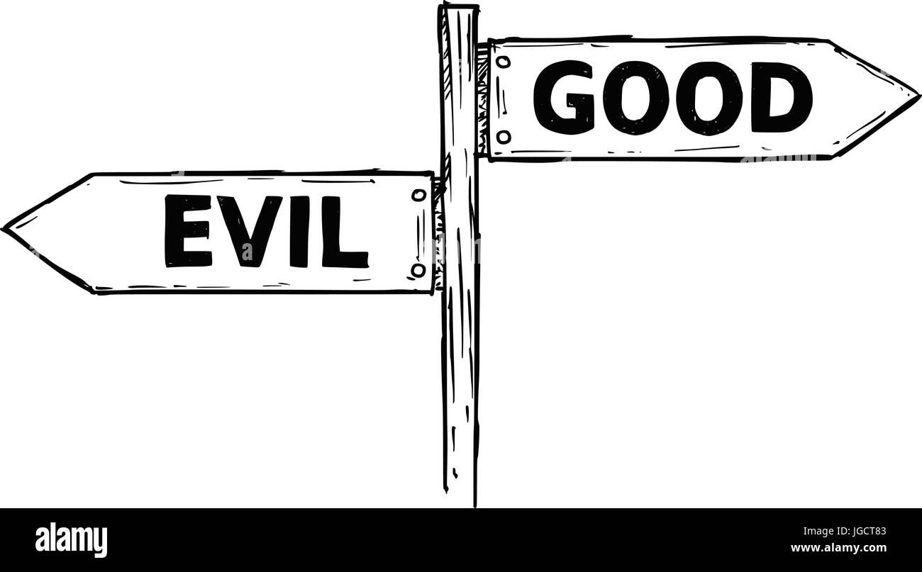 good and evil sign