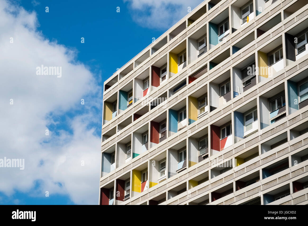 External view of Corbusierhaus modernist apartment building built as Unite d'Habitation in Berlin, Germany Stock Photo