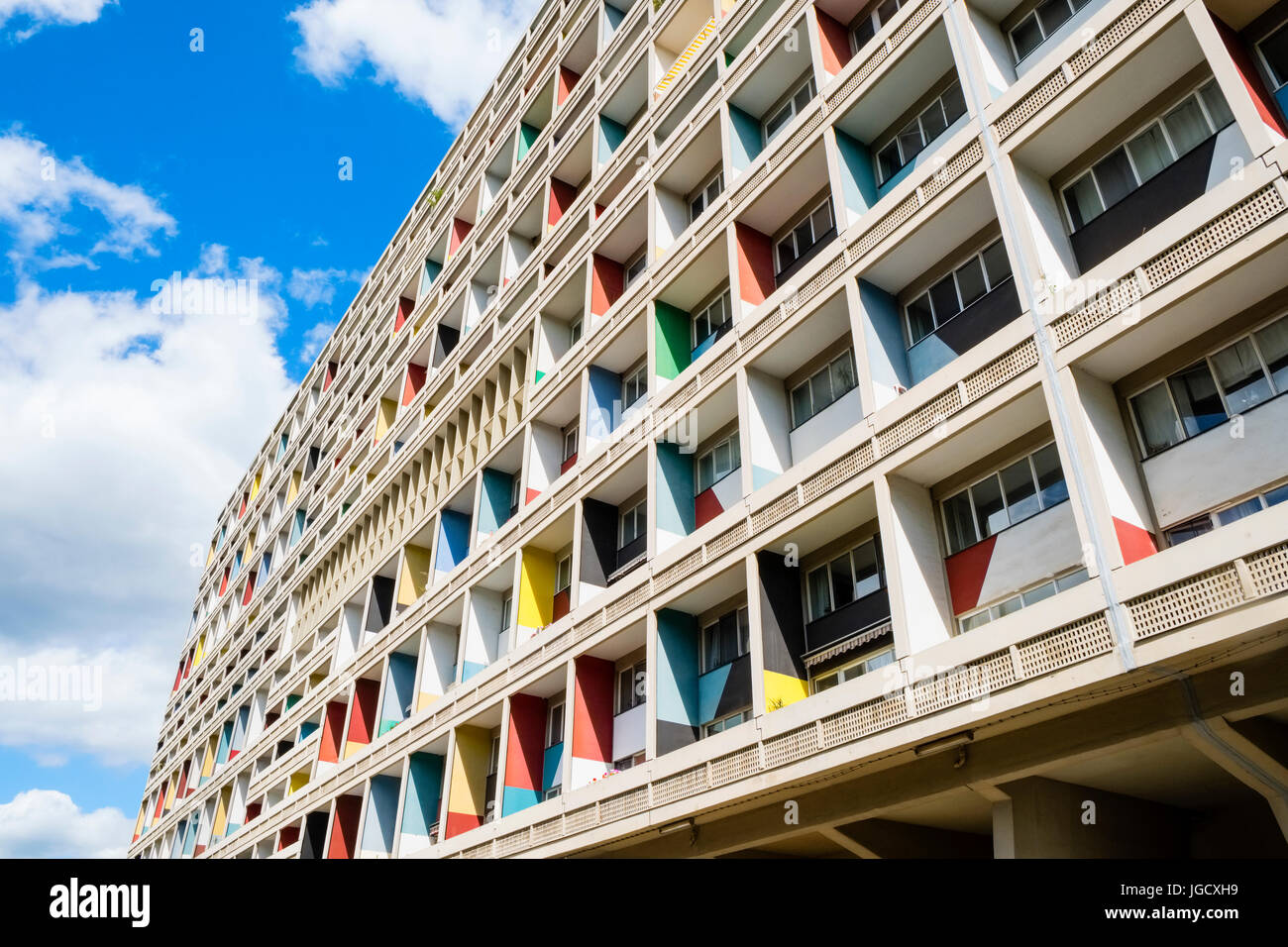 External view of Corbusierhaus modernist apartment building built as Unite d'Habitation in Berlin, Germany Stock Photo