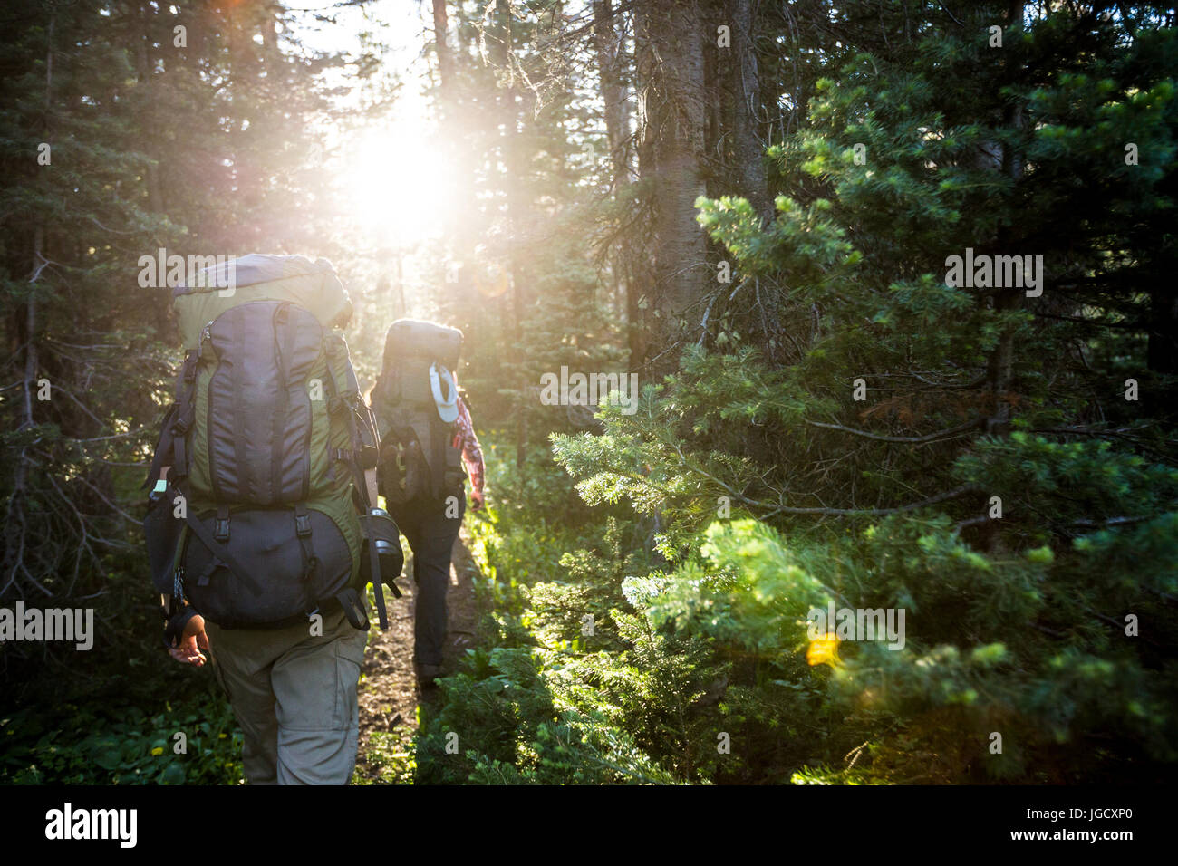 Woman man hiking hi-res stock photography and images - Alamy