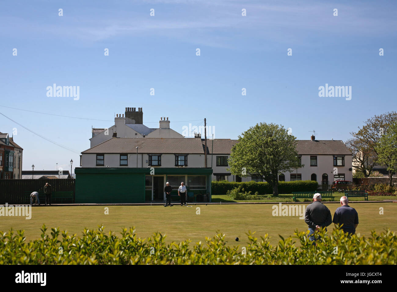 Hartlepool General Election 2017. Bowling green, The Headlands Stock