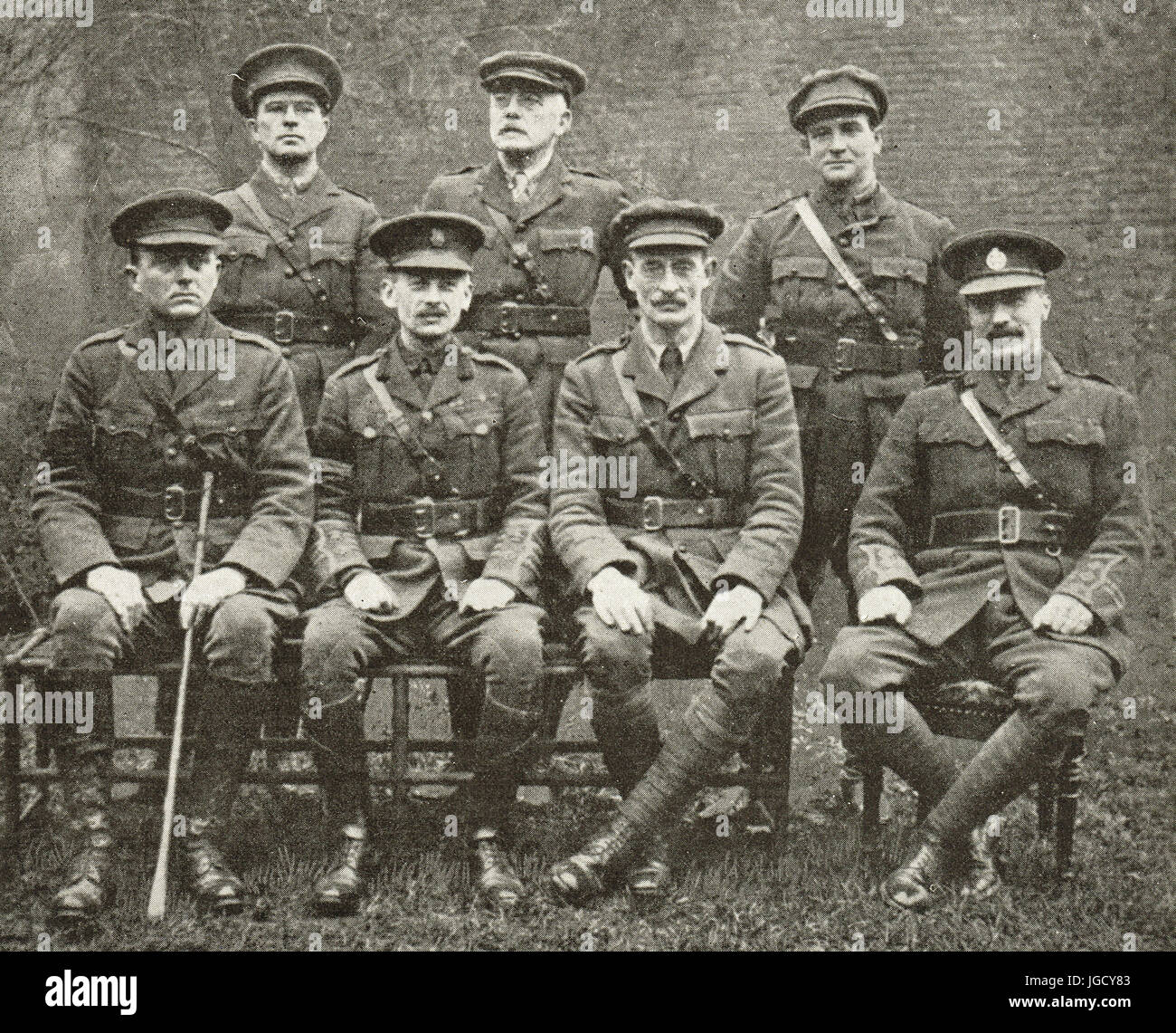British War Correspondents, Western Front, 1917 Stock Photo