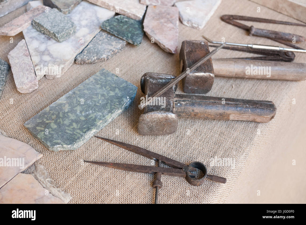 Tools for mosaic art Stock Photo - Alamy