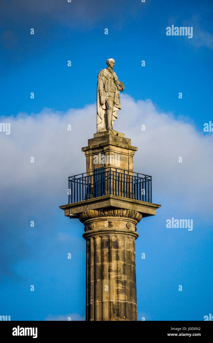 Grey's monument, Grey Street, city centre, Newcastle upon Tyne, Tyne and Wear, England, UK. Stock Photo