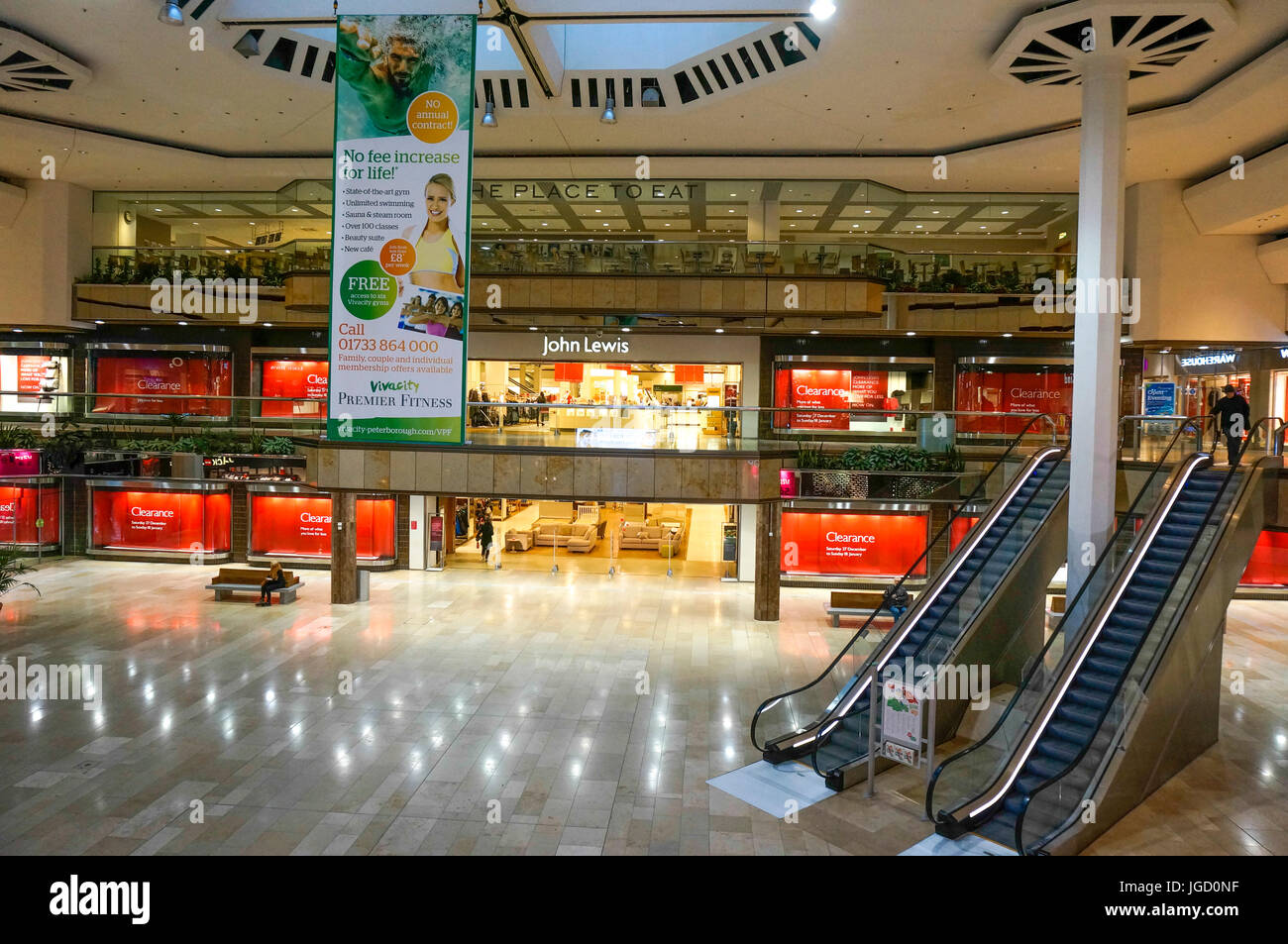 Front entrance to the John Lewis store in Queensgate, Peterborough