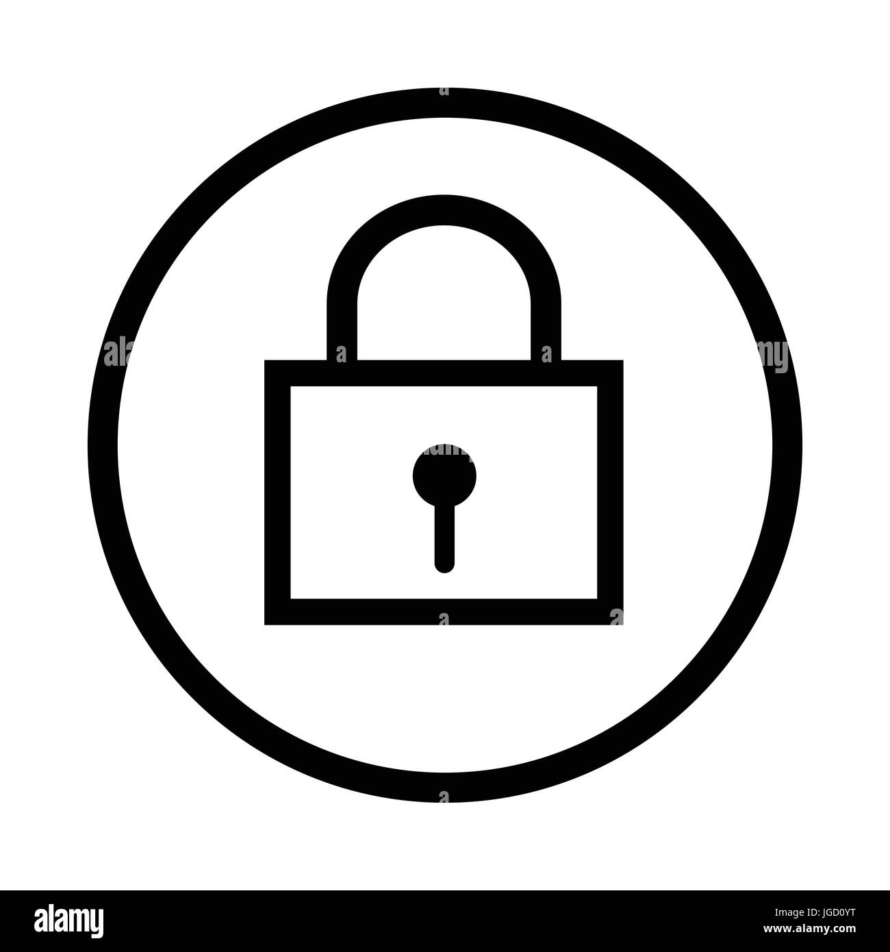Free Vector  Vector hand drawn icon old lock isolated on white background