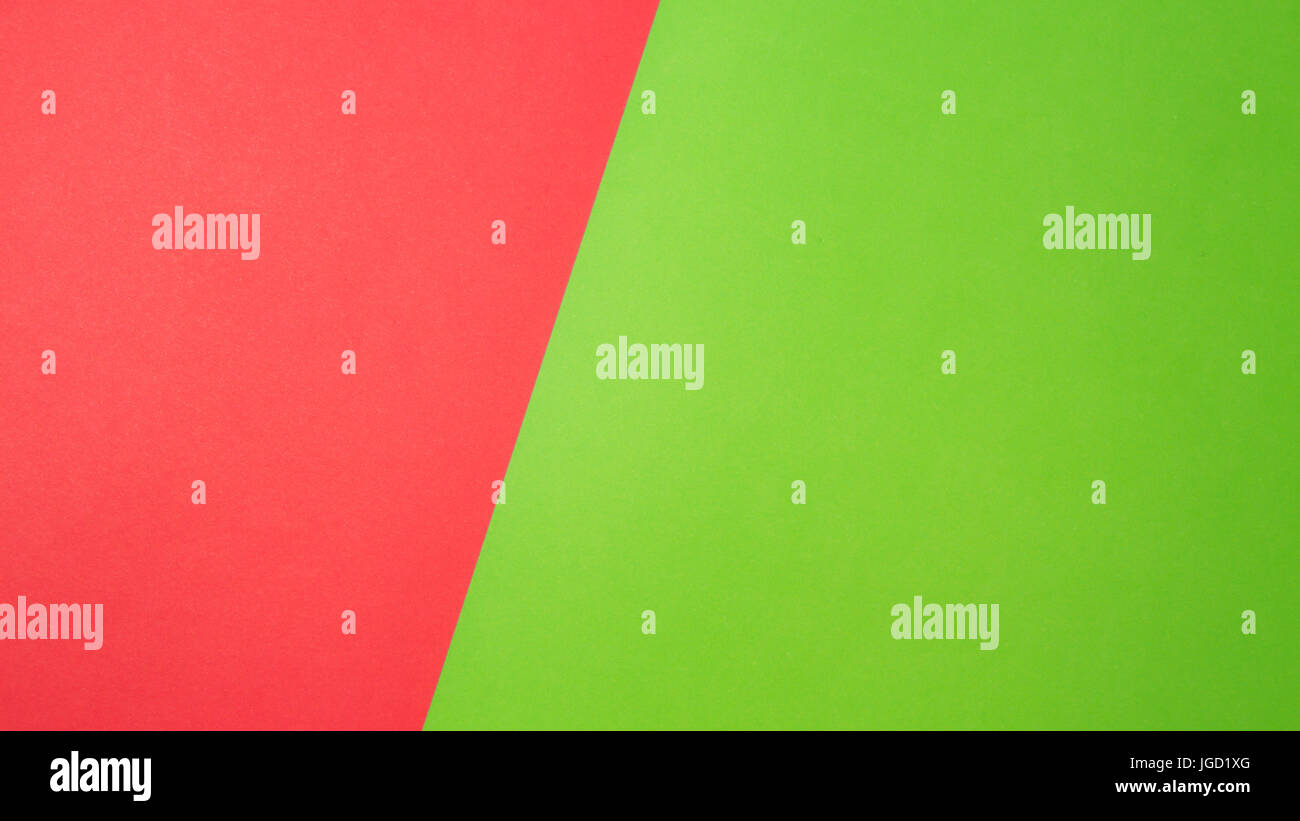 Greenery And Red Colored Paper Banner Background Stock Photo