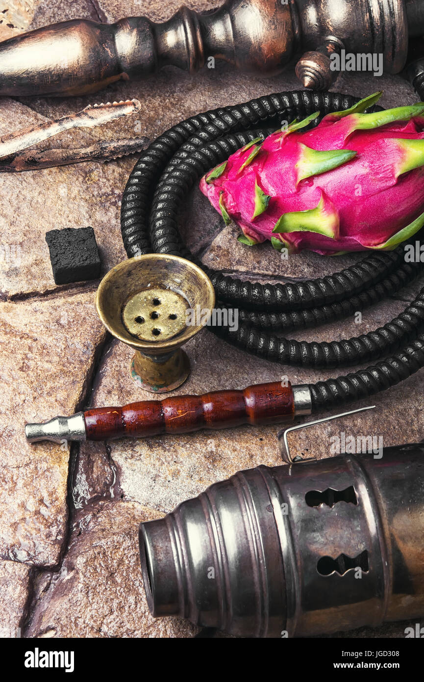Exotic smoking hookah with tobacco with pitahaya flavor Stock Photo Alamy