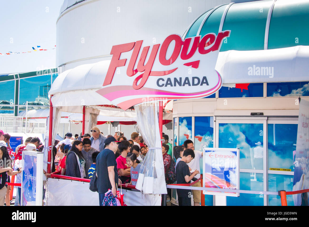 FlyOver Canada, one of Vancouver's most popular tourist activites, Waterfront, Canada Place,  Vancouver, Canada Stock Photo