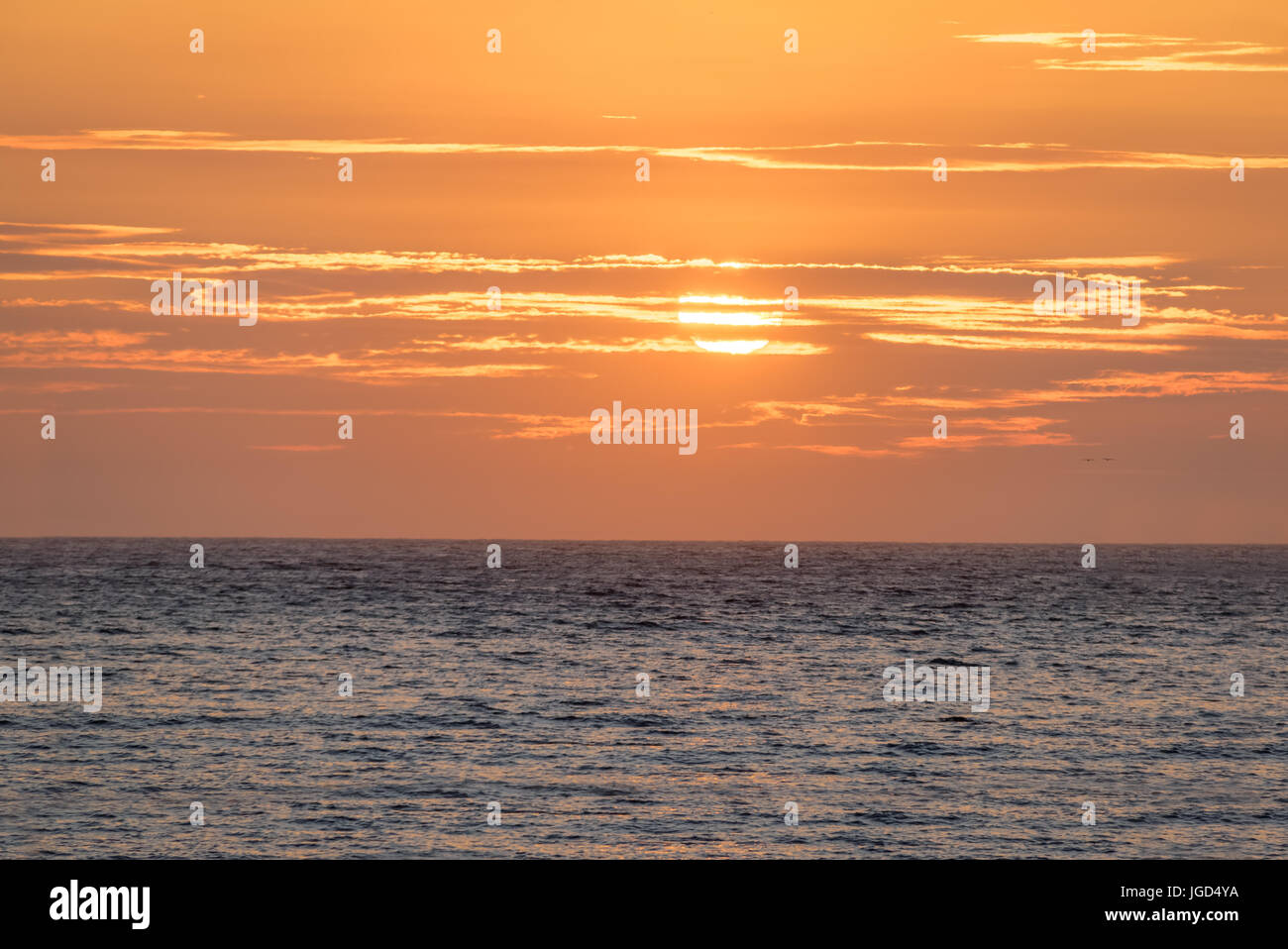 Beautiful sunset in Mancora Beach - Mancora, Peru Stock Photo