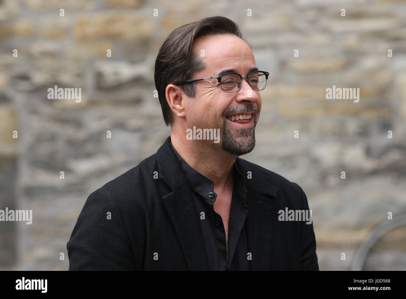 Muenster, Germany. 05th July, 2017. Actor Jan Josef Liefers pose during a photocall on set of the WDR Tatort 'Gott ist auch nur ein Mensch' on July 5, 2017 in Muenster, Germany. Credit: Maik Boenisch/Pacific Press/Alamy Live News Stock Photo