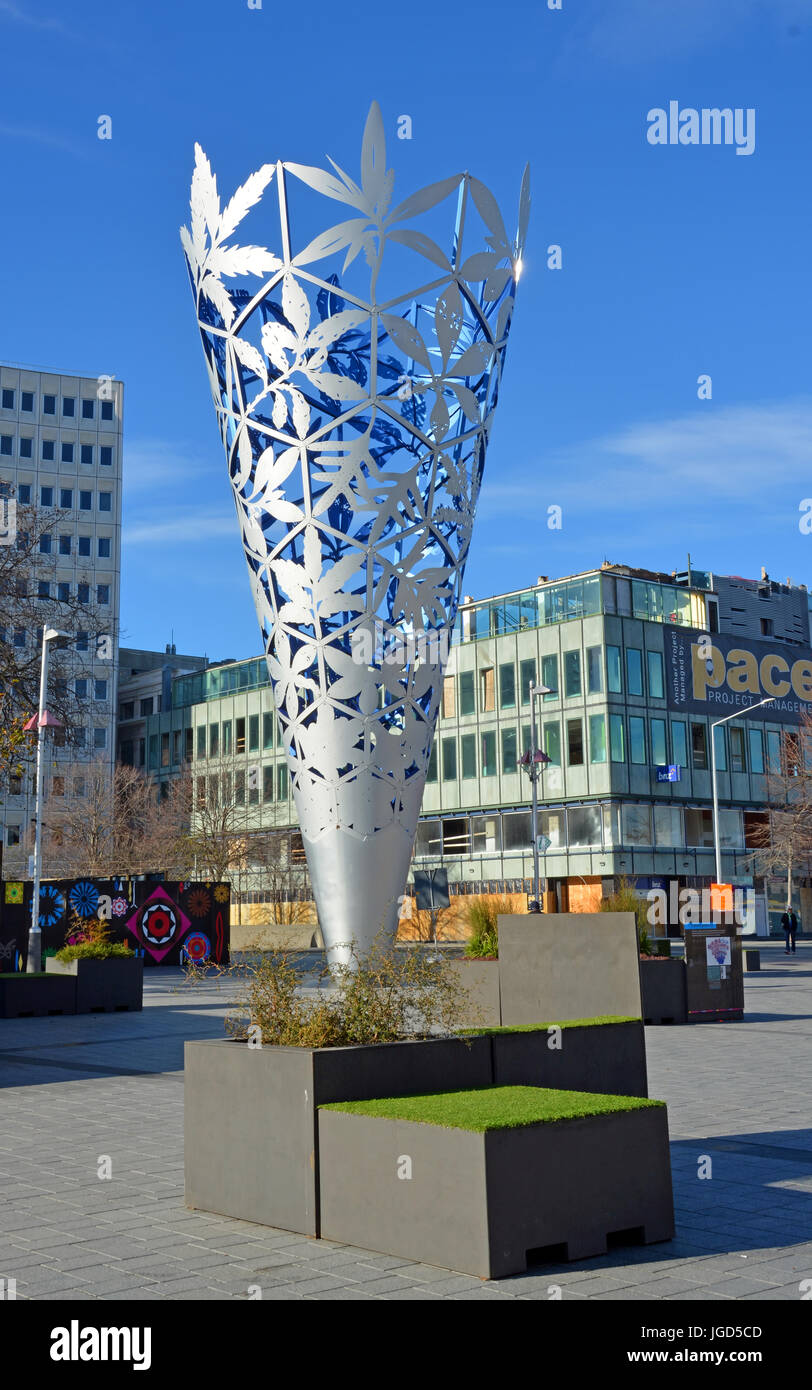 Christchurch, New Zealand June 15, 2014 Chalice sculpture by Neil