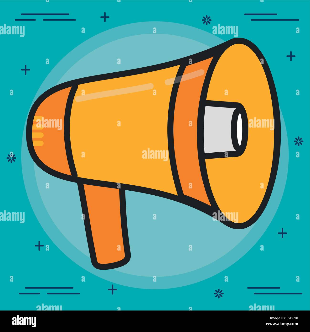 megaphone icon over blue background colorful design vector illustration ...