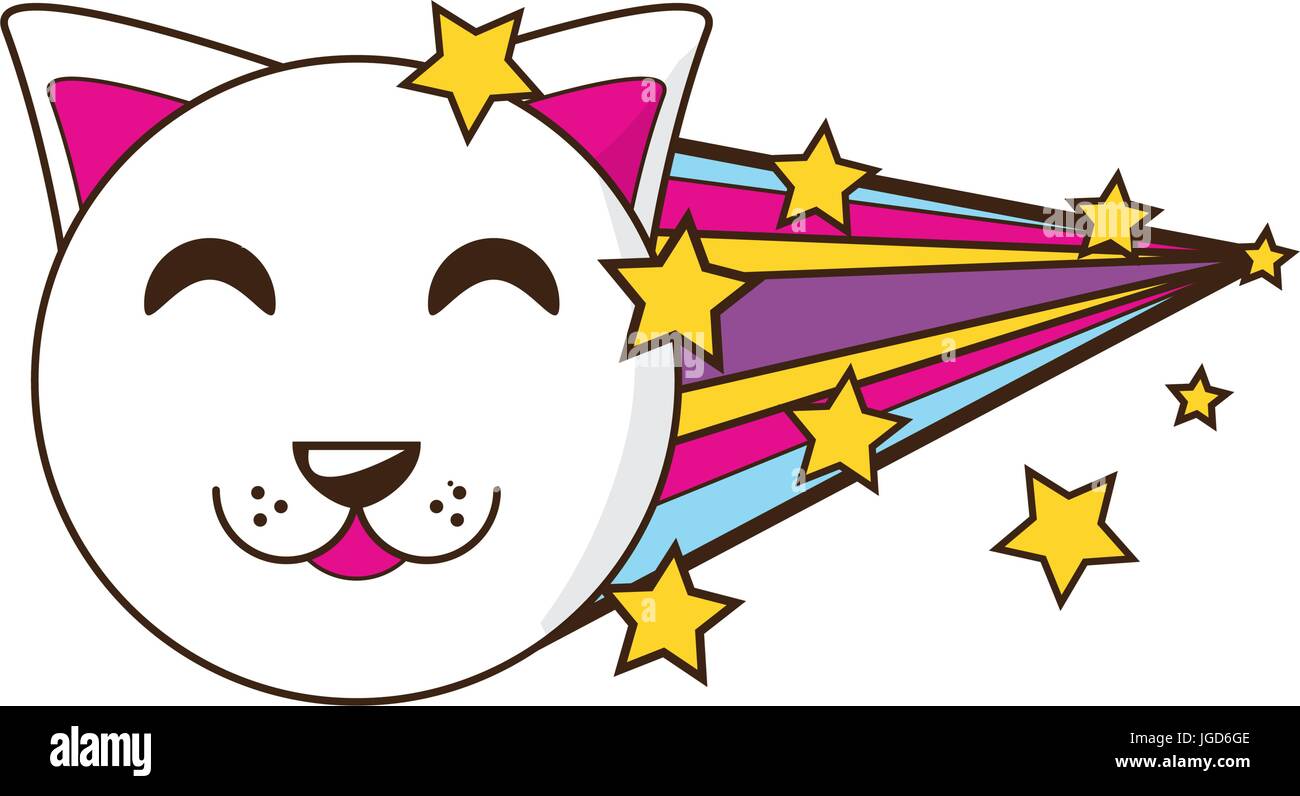 Cute cat cartoon icon vector illustration graphic design Stock Vector ...