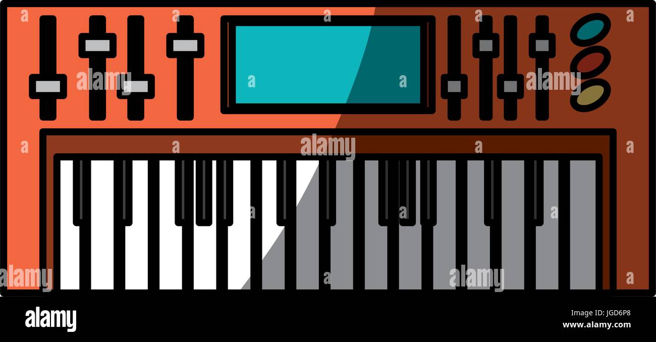 Musical keyboard technology icon vector illustration graphic design Stock Vector