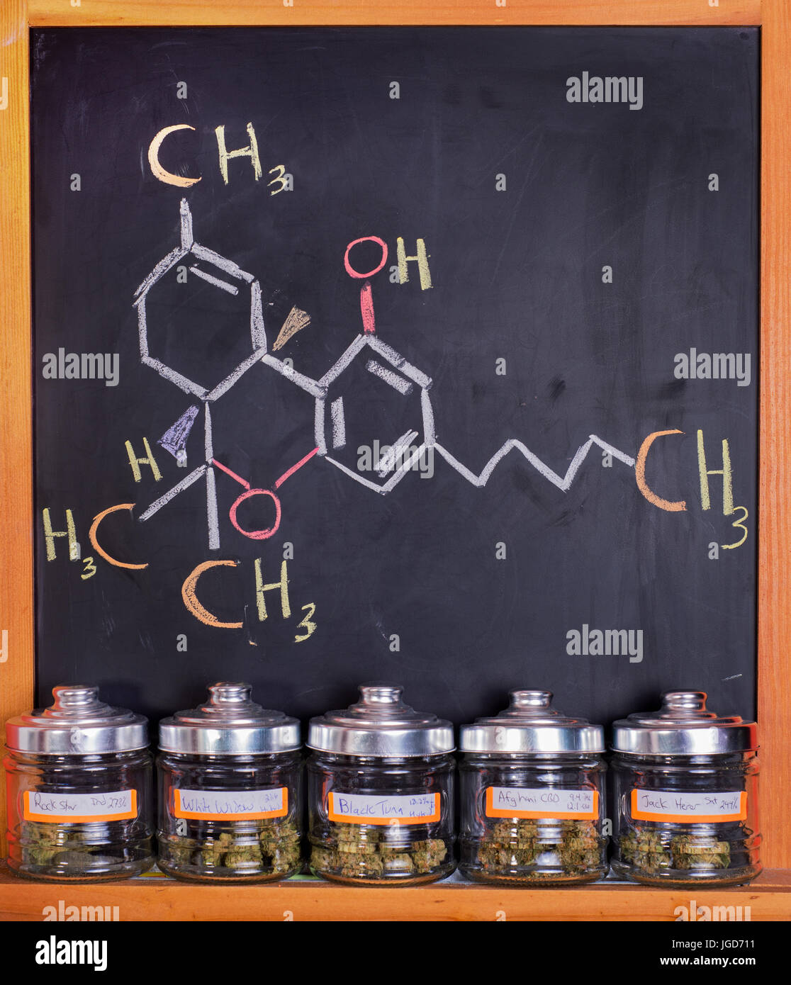 Cannabis Dispensary Jars High Resolution Stock Photography and Images