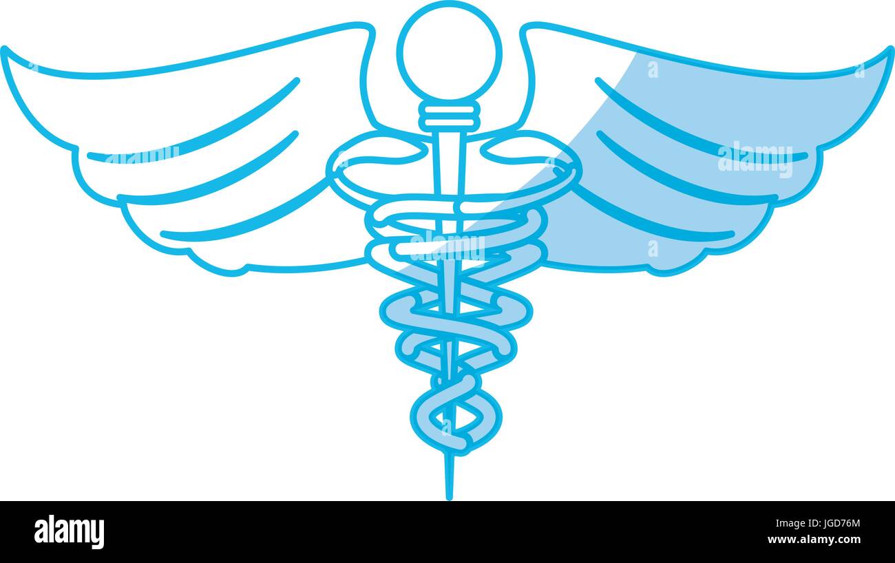 Caduceus medical symbol, icon vector illustration graphic design Stock ...