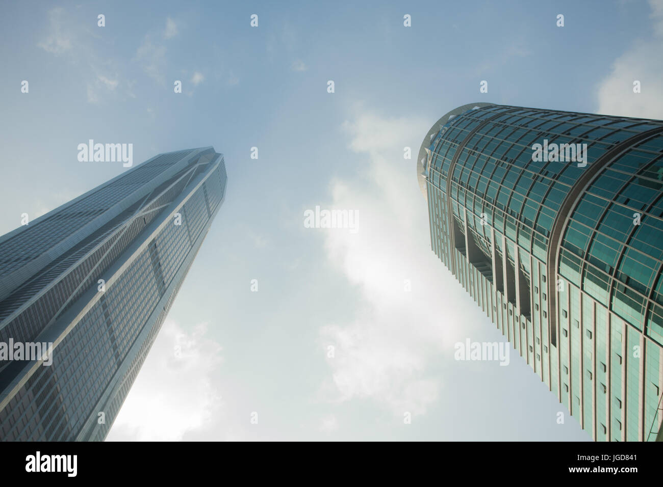Skyscrapers in Futian district; Shenzhen; Guangdong province, city of China Stock Photo