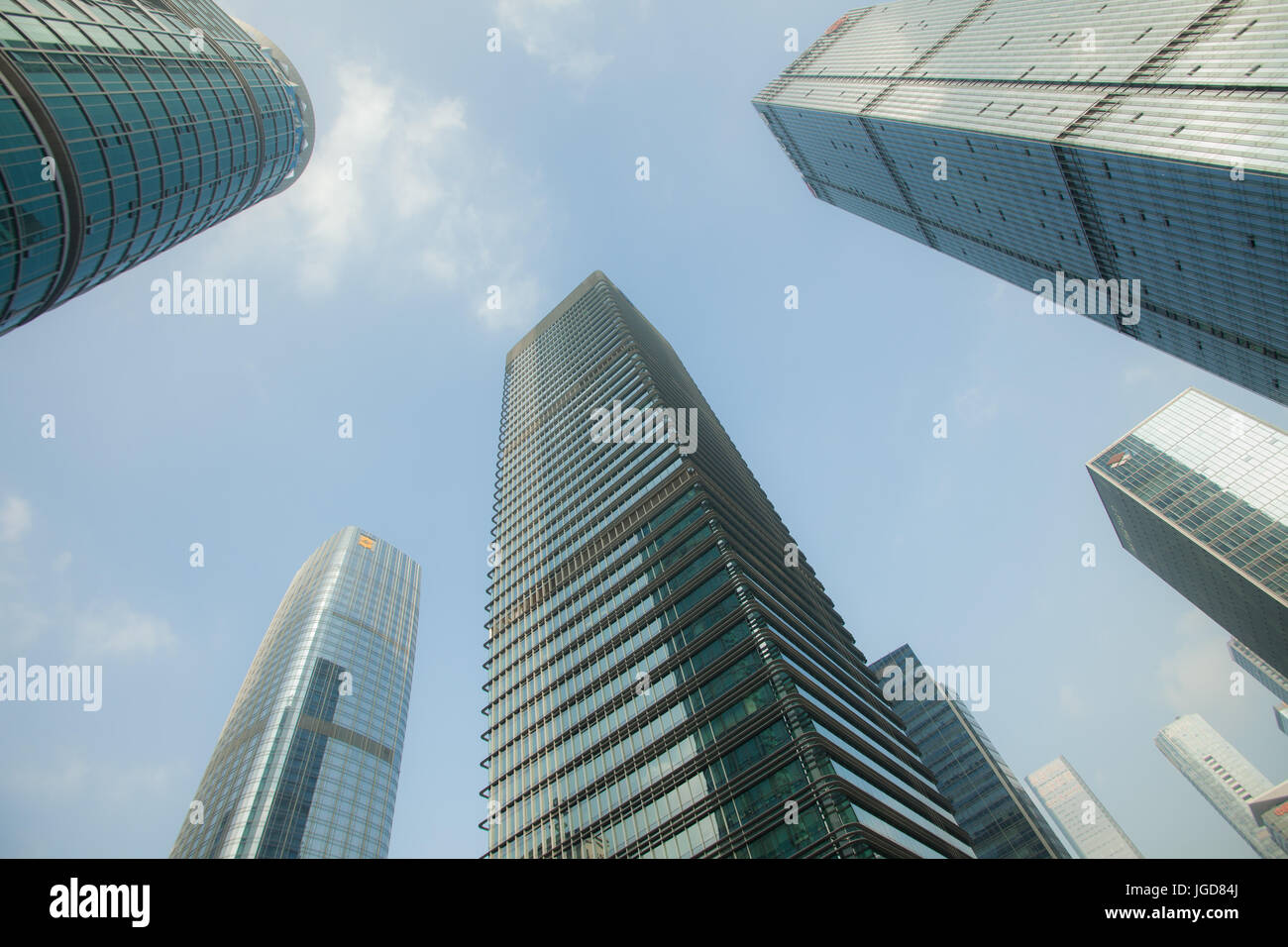 Skyscrapers in Futian district; Shenzhen; Guangdong province, city of China Stock Photo