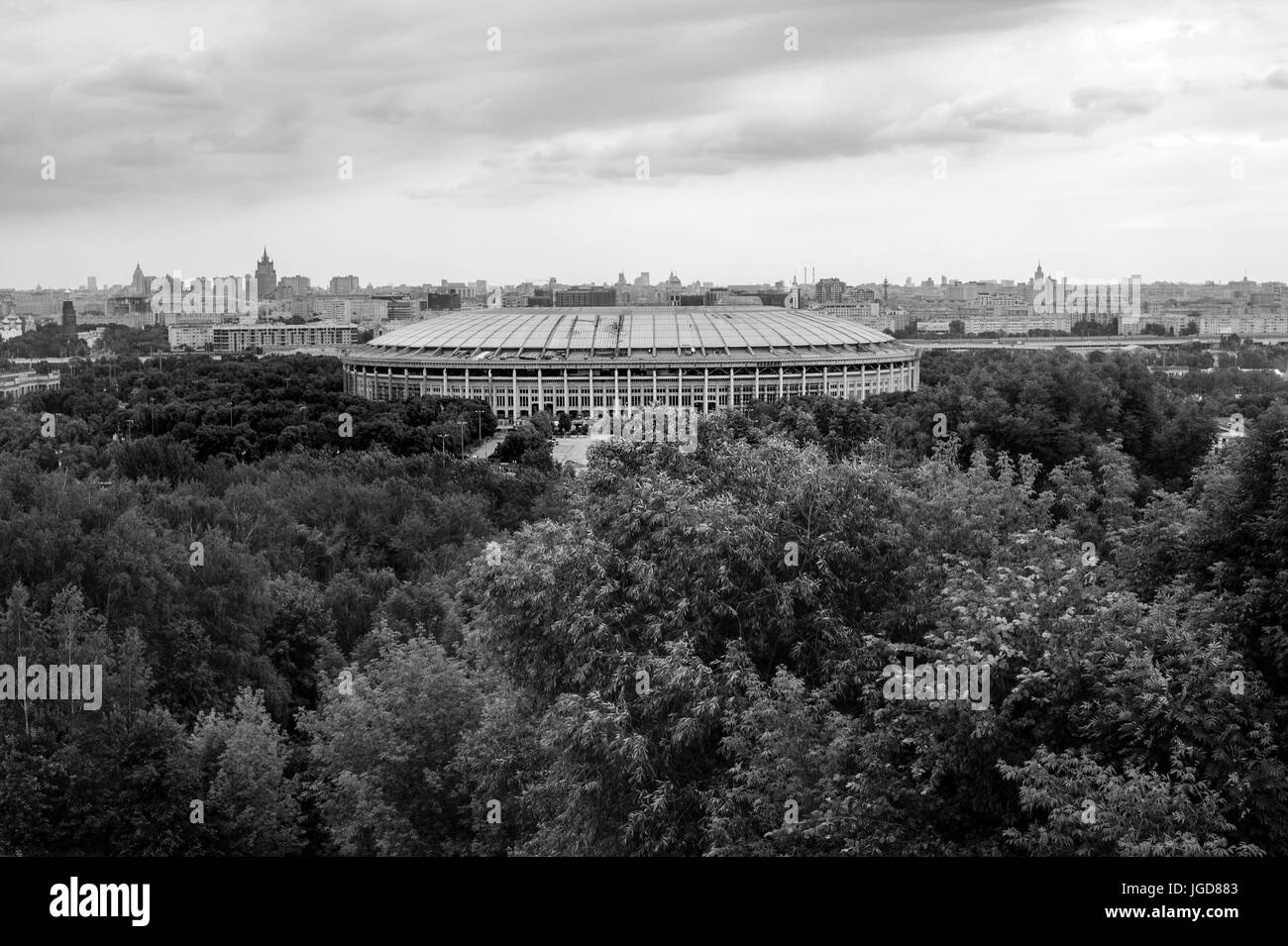 View on Luzhniki Olympic Sport Complex in Moscow Stock Photo