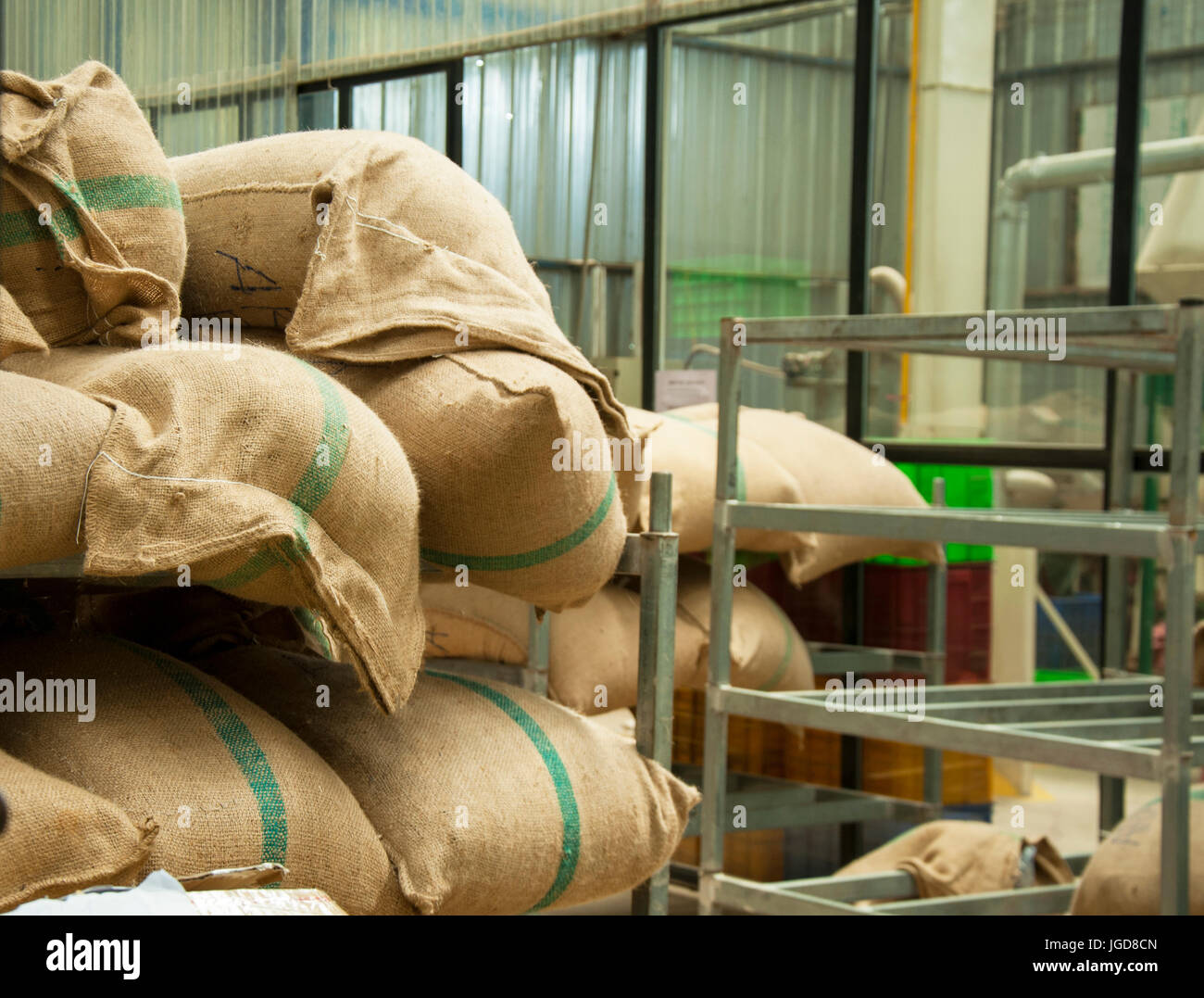 Sample Rack Or Shelf For Rice Sacks Stacked of rice sacks in warehouse hi-res stock photography and images ...