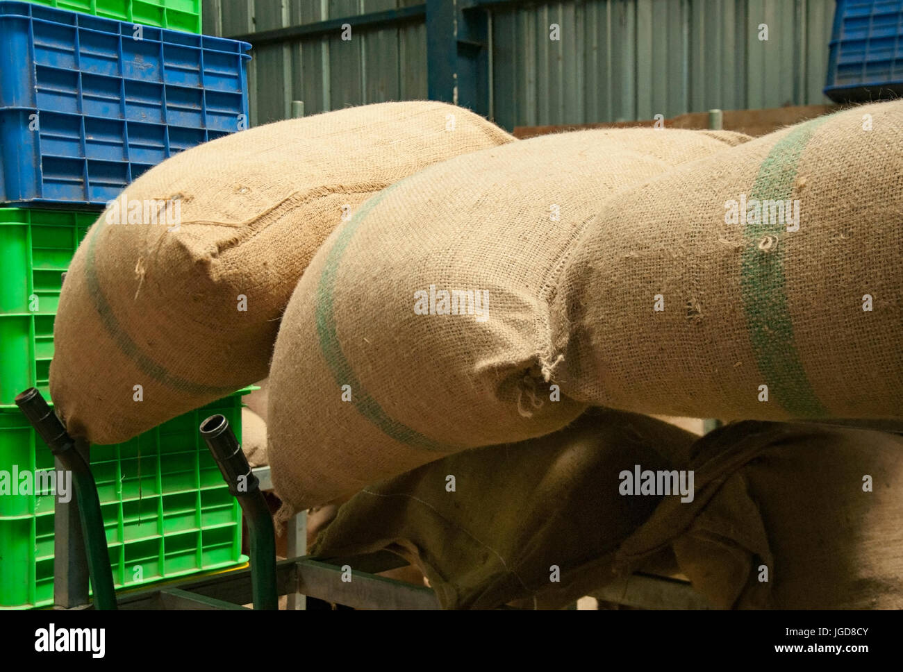 Sample Rack Or Shelf For Rice Sacks Stacked of rice sacks in warehouse hi-res stock photography and images ...