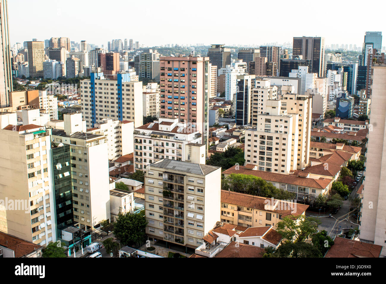 aerial view, Vila Madalena, 17.09.2015,Capital, São Paulo, Brazil. Stock Photo