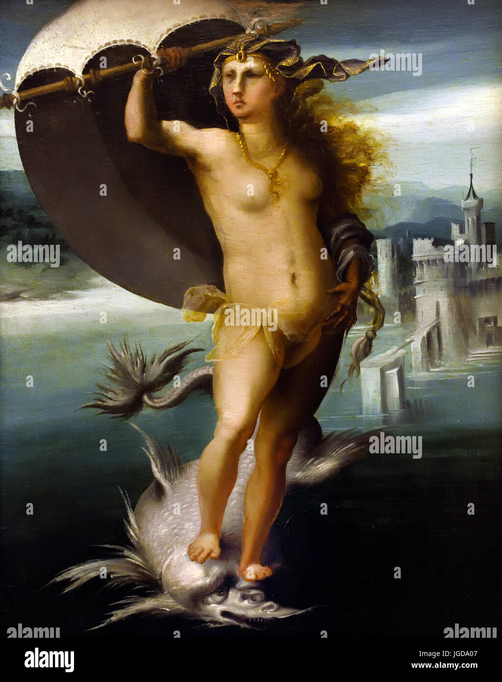 Allegory of Fortune 1520 Giovanni di Lorenzo Larciani 1484-1527 Florence Italy Stock Photo