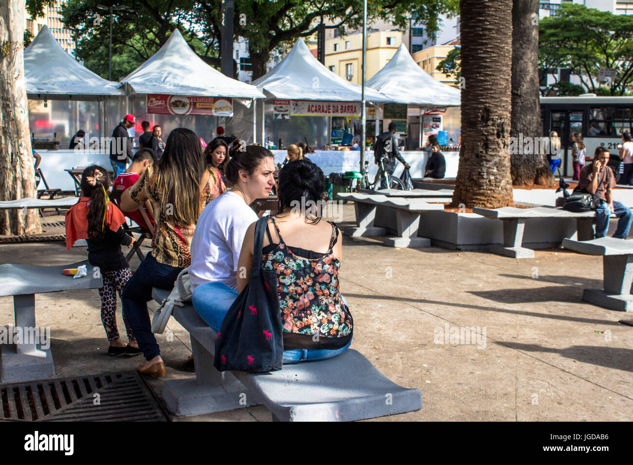 Gastronomic Fair Paulista Square Oswaldo Cruz, Avenida Paulista, 29/10/2015, Capital, São Paulo, Brazil. Stock Photo