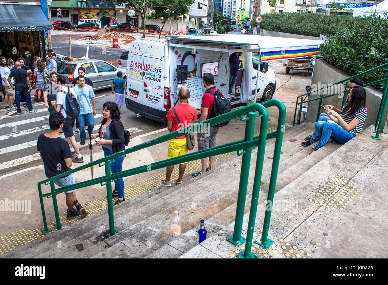 Movement,  Roosevelt Square, Satyrianas Festival 2015, 20/11, Capital, Center, São Paulo, Brazil. Stock Photo