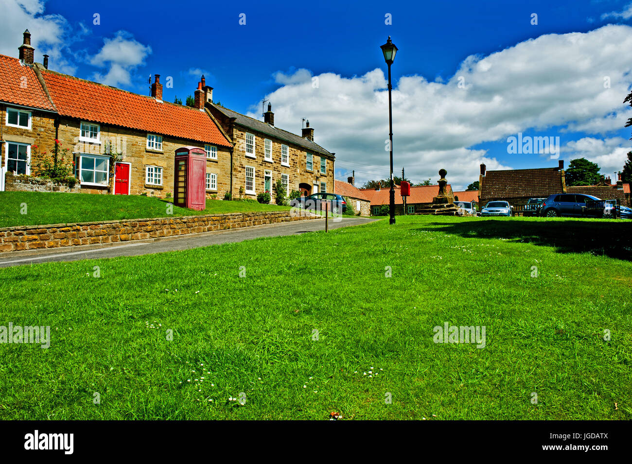 Village green Borrowby, North Yorkshire Stock Photo Alamy