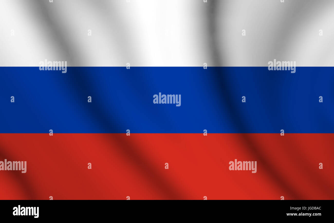 wavy russian flag illustration Stock Photo