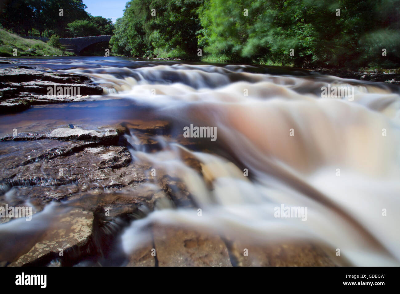 Stainforth Force Waterfalls and Bridge, near Settle, North Yorkshire