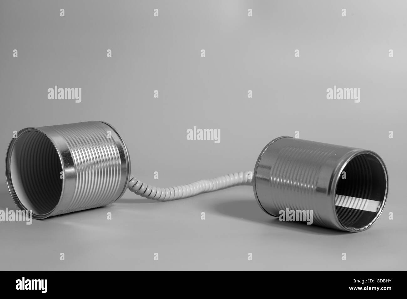Tin can string Black and White Stock Photos & Images Alamy