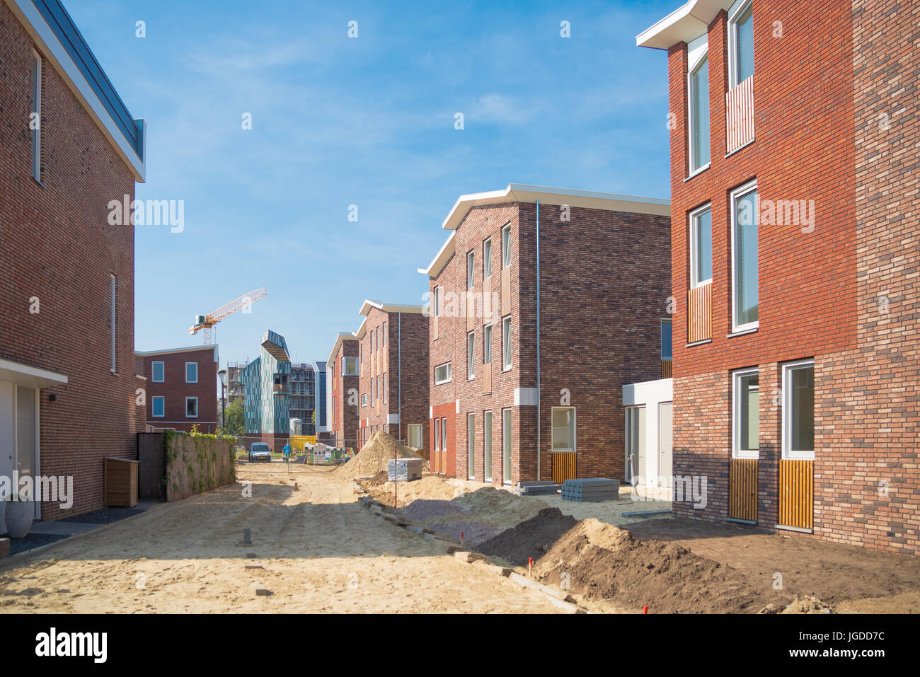 several newly built homes in the netherlands Stock Photo Alamy