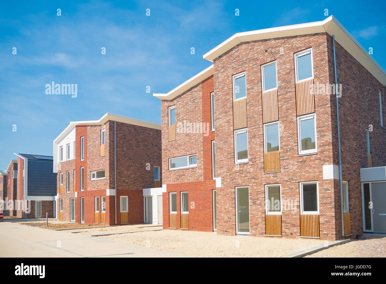 several newly built homes in the netherlands Stock Photo Alamy