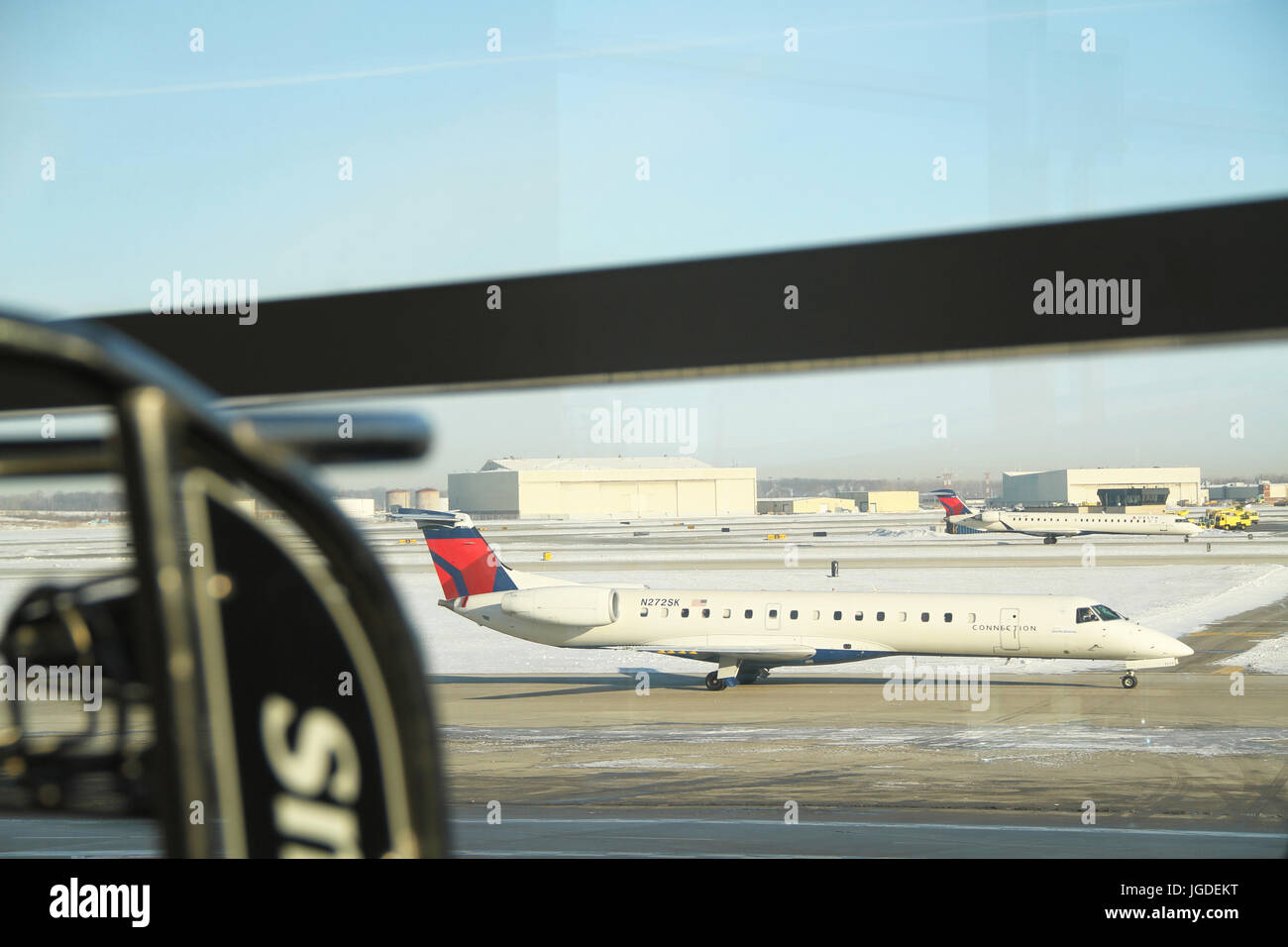 International Detroit Airport, Detroit, Michigan, United States Stock