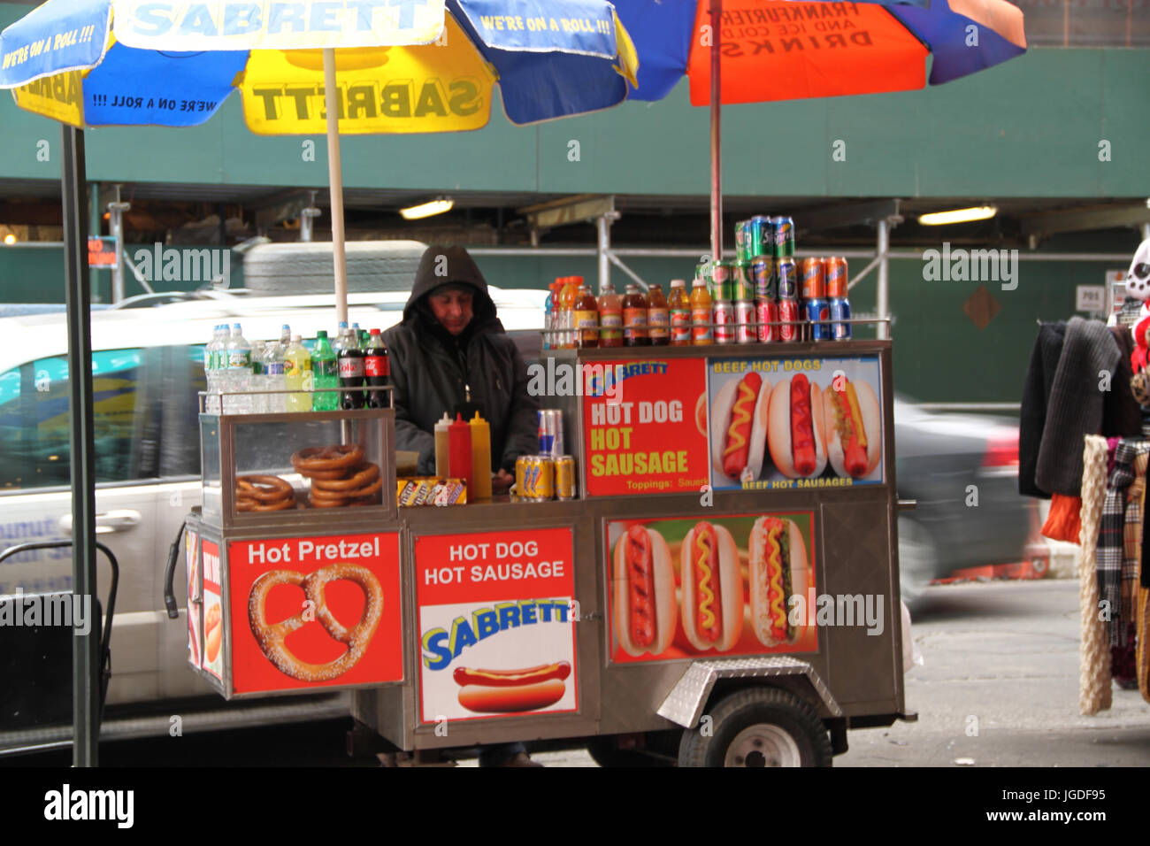 Food truck, Times Square, New York, United States Stock Photo Alamy